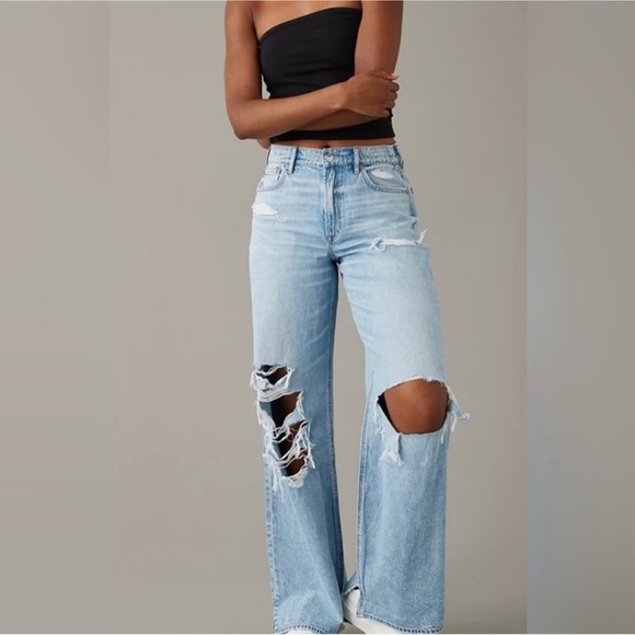 American Eagle Super high-rise baggy wide leg - Picture 3 of 7